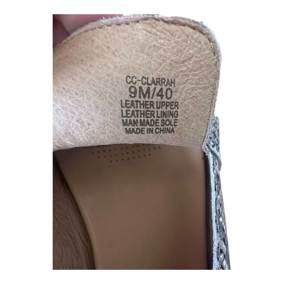 Corso Como Snakeskin Leather Loafers 9M CC-Clarrah Flats - Picture 7 of 8